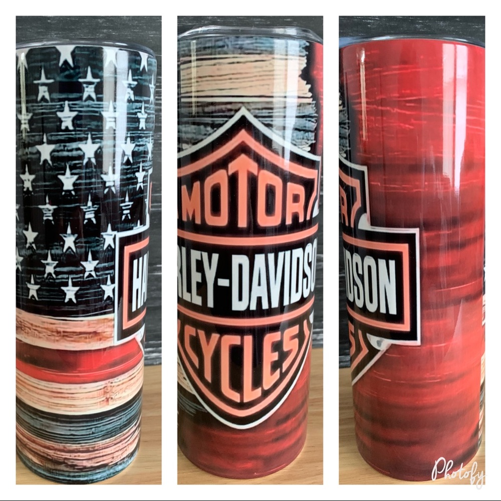 Harley Flag Tumbler